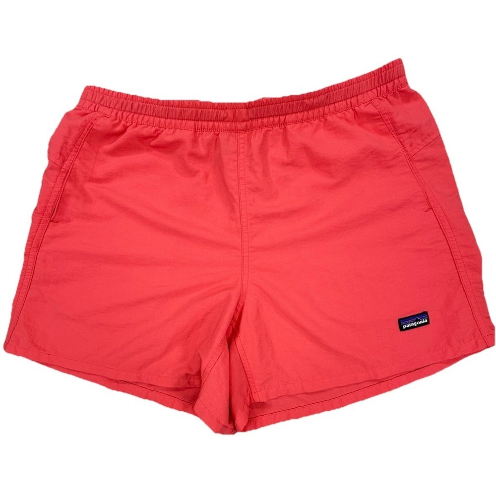 Patagonia Shorts Womens Medium Baggies Coral Pink Unlined Pockets Run Hike Walk - Picture 1 of 9